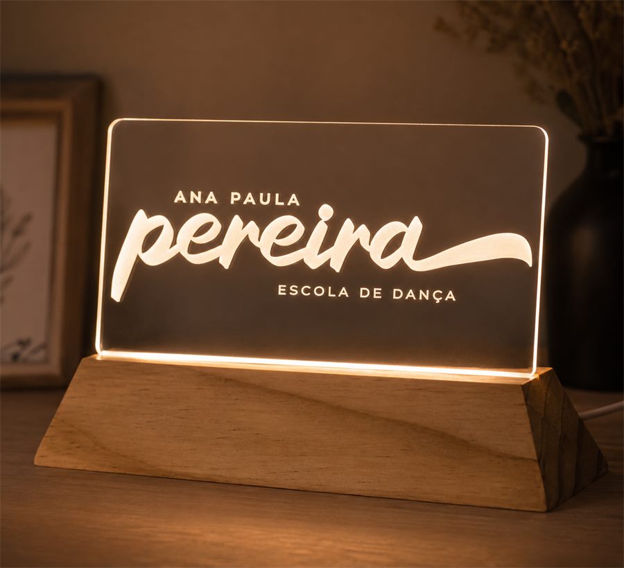 Luminária personalizada — projeto entregue
